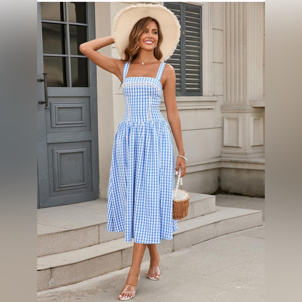 NWT Women’s Summer Lace Corset Midi Dress